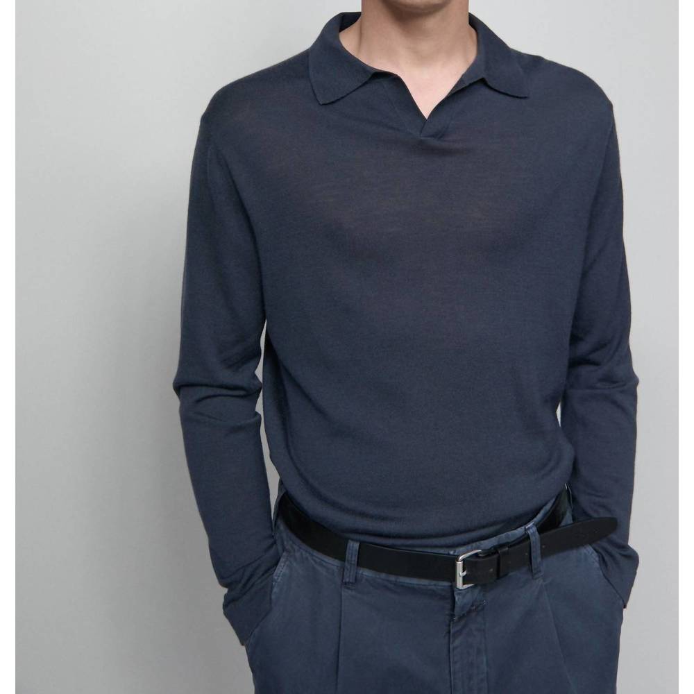 NEW CLOSED men's polo top in smokey blue
